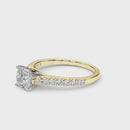 JewelMore 2 Carat CUSHION Lab Grown Diamond Engagement Ring for Women | 14K Gold | 1.70 Carat Center stone |F-G Color, VS-SI Clarity | Fine Collection | 30 Day Free Return