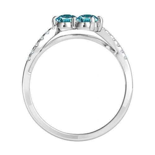 I Love Us™  Two-Stone Ring 1/2ct tw Diamonds 14K White Gold  "My Best friend is My true love™", Two Stone Ring, JewelMORE.com  - JewelMORE.com