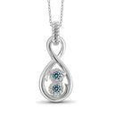 Two-Stone Diamonds Infinity Pendant