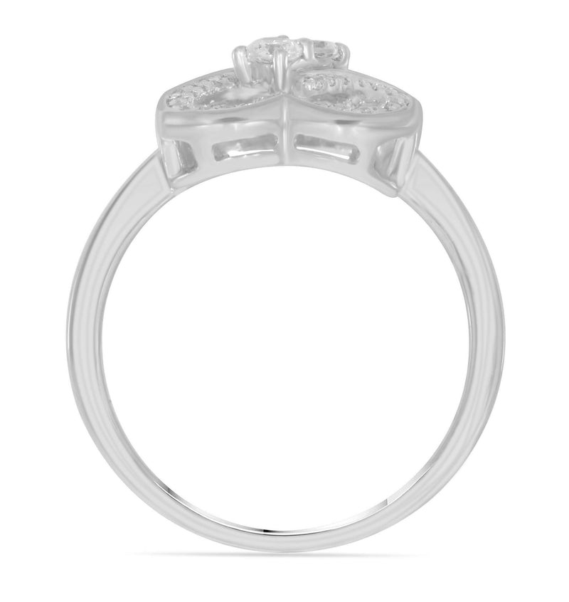 I Love Us™ 3/4ct.tw Two Stone Heart to Heart Bond Together Diamond Ring (G-H / I1-I2) "My Best Friend is My True Love®" - White G-H in 14K Gold, , JewelMORE.com  - JewelMORE.com