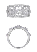 Two Stone Heart to Heart Bond Together Diamond Ring