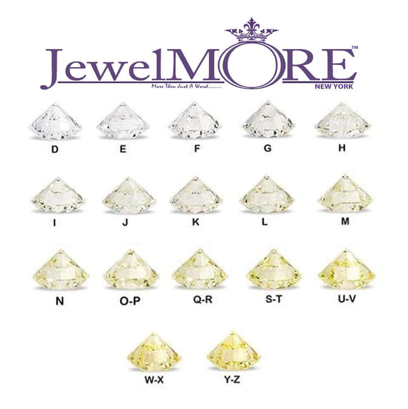 JewelMore Necklace for Women Lab Grown Diamond Solitaire Certified G-H VS-SI1 White Gold