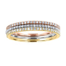 Gold Dainty Half Band Natural Diamond Wedding Anniversary Ring