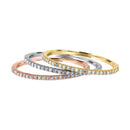 Gold Dainty Half Band Natural Diamond Wedding Anniversary Ring