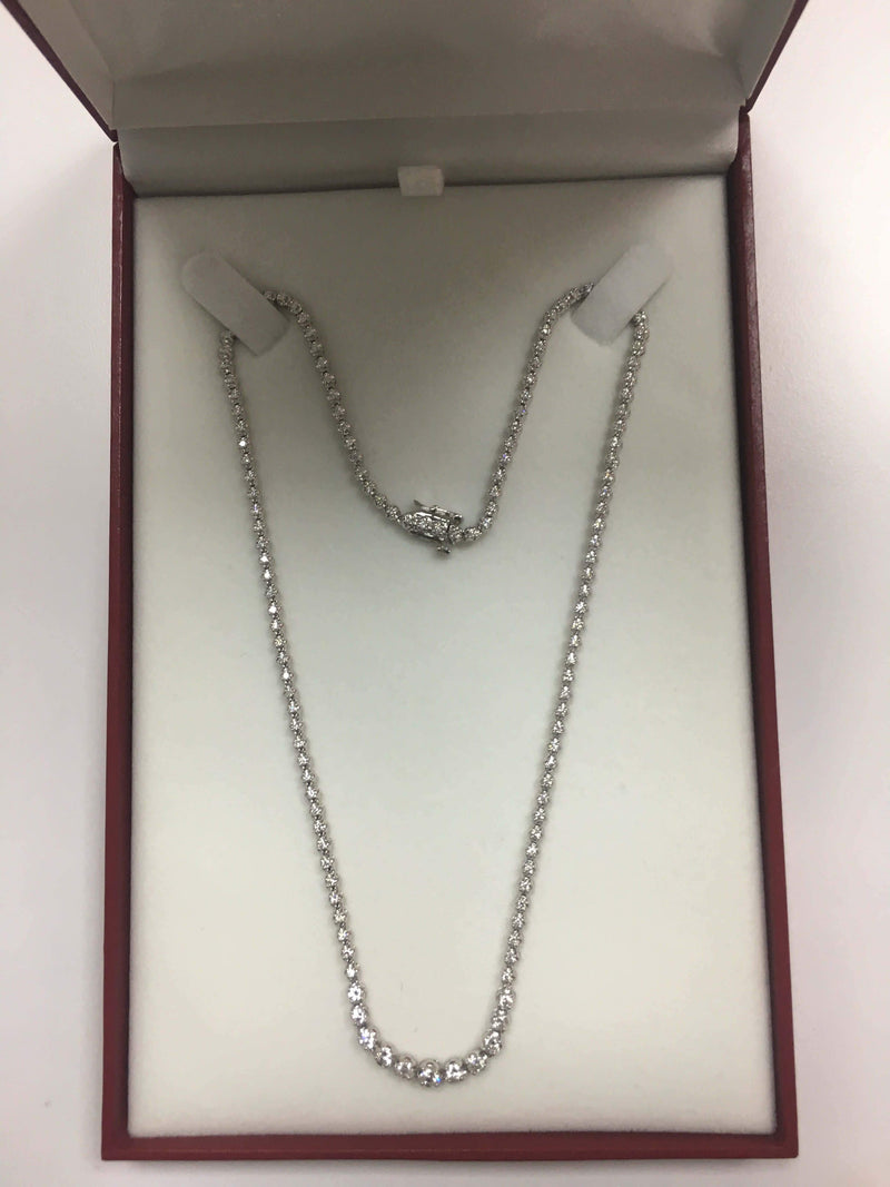 Graduate Diamond Tennis Necklace