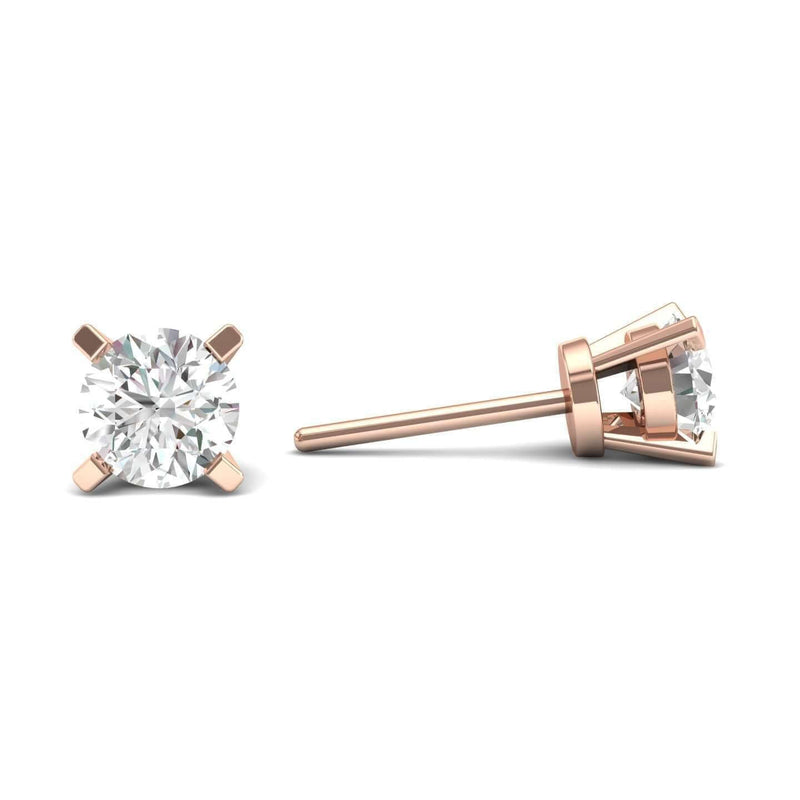JewelMore 1/4ct tw Diamond Stud Earring in 14k White Gold, , JewelMORE.com  - JewelMORE.com