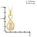 Two-Stone Diamonds Infinity Pendant