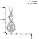 Two-Stone Diamonds Infinity Pendant