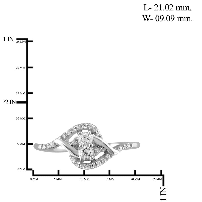 I Love Us™ Two-Stone Ring 1/5ct tw Diamonds 14K White Gold or Yellow Gold  "My Best friend is My true love™", SALE, JewelMORE.com  - JewelMORE.com
