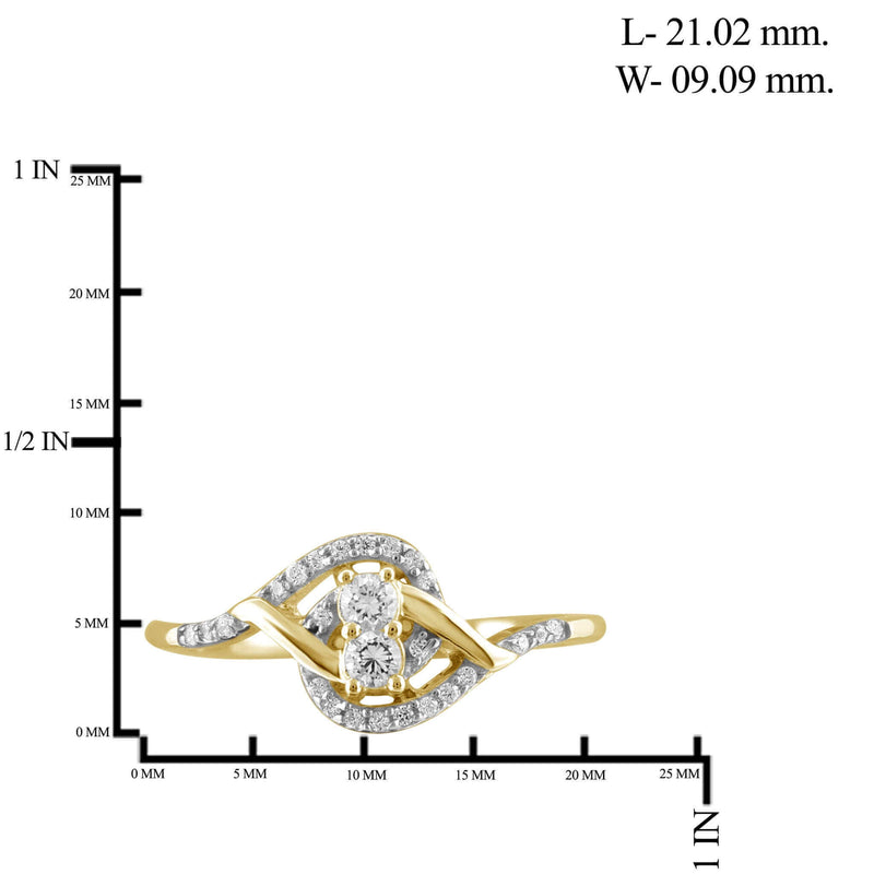 I Love Us™ Two-Stone Ring 1/5ct tw Diamonds 14K White Gold or Yellow Gold  "My Best friend is My true love™", SALE, JewelMORE.com  - JewelMORE.com
