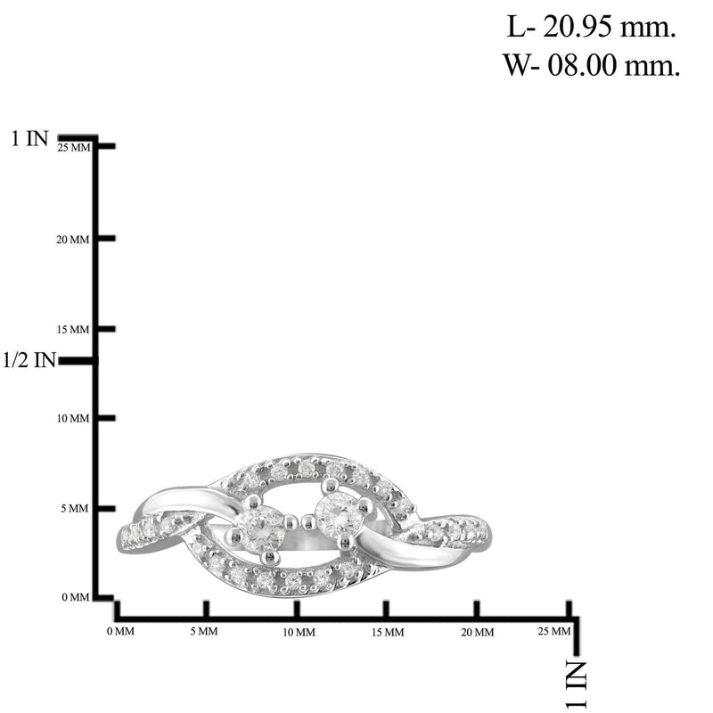 I Love Us Two-Stone Ring