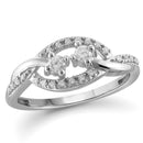 I Love Us Two-Stone Ring