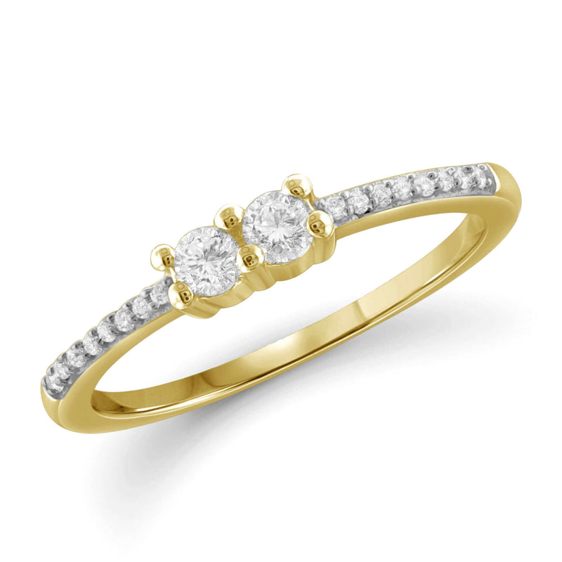 I Love Us™ Two-Stone Ring 1/4ct tw Diamonds 14K White Gold or Yellow Gold  "My Best friend is My true love™", SALE, JewelMORE.com  - JewelMORE.com