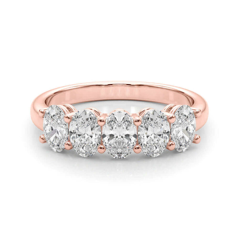Diamond Five Stone Anniversary Band
