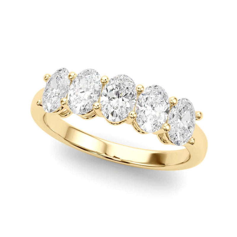 Diamond Five Stone Anniversary Band