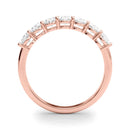 JewelMore 1 Carart & 2 Carart Oval Lab Grown 14K Diamond Seven Stone Anniversary Band for Women (F-G / VS-SI)