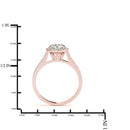  Halo Engagement & Wedding Band Set