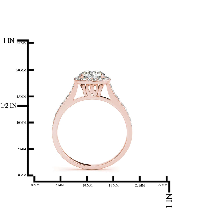  Halo Engagement & Wedding Band Set