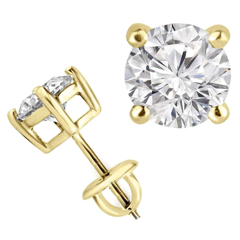 Diamond Stud Earrings, .70 Carat Total, H/I-SI2/I1, 14K White Gold