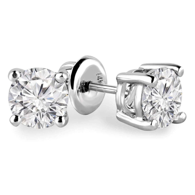 Diamond Solitaire Studs Earrings 