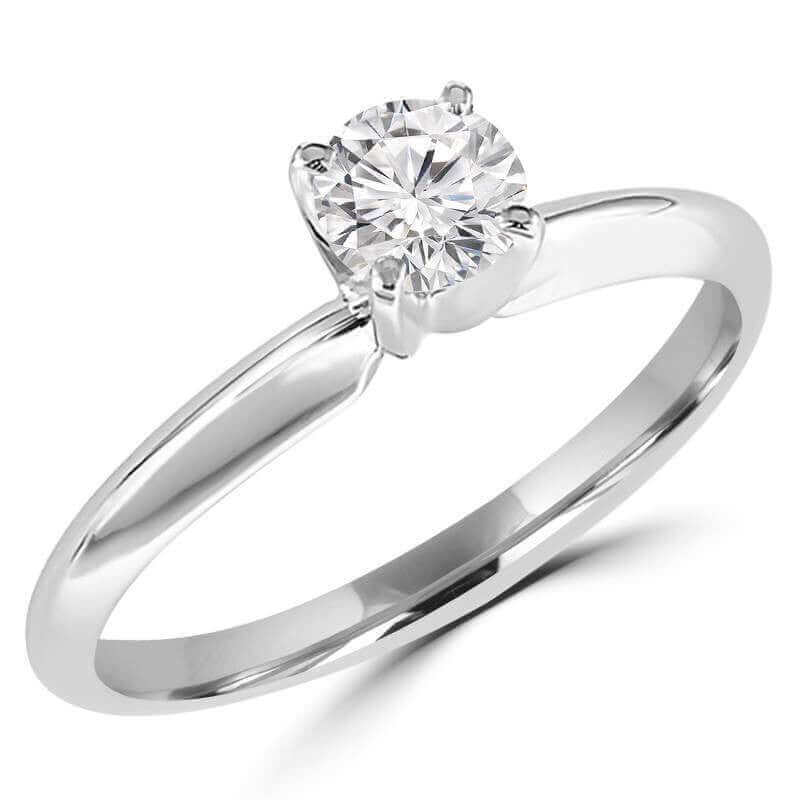 3/4 Carats Solitaire Diamond Engagement Ring GH/SI1-SI2 14K Yellow Gold or White Gold, RINGS, JewelMORE.com  - JewelMORE.com
