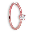 Diamond Nose Ring Hoop 