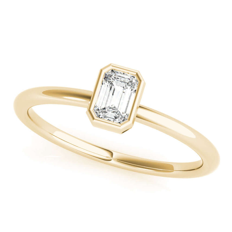 Bezel-Set Solitaire Engagement Ring