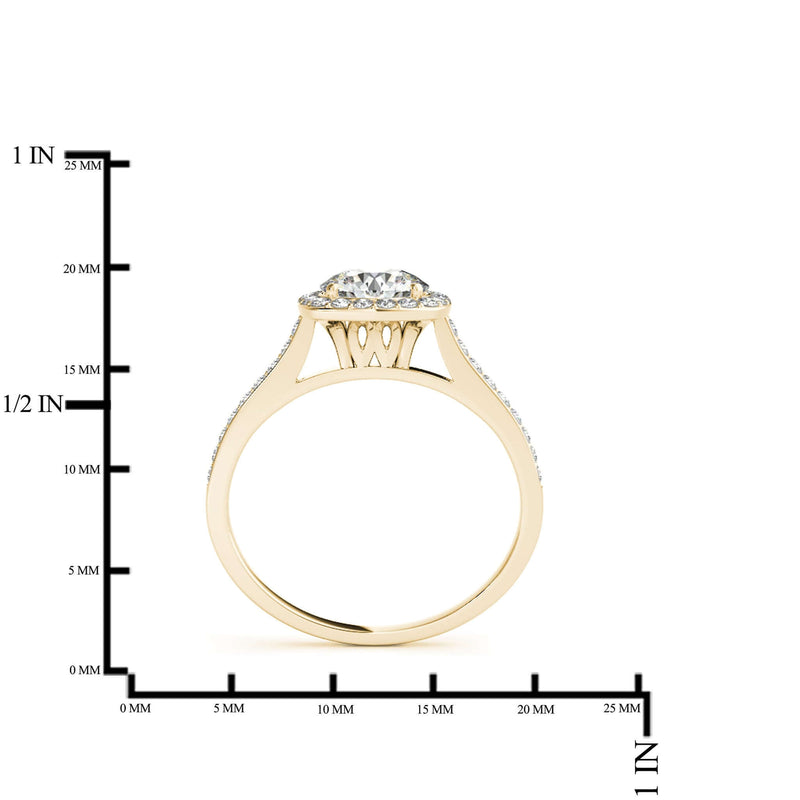  Halo Engagement & Wedding Band Set