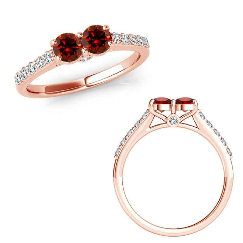 I Love Us™  Two-Stone Ring 3/4 ct tw Diamonds 14K White Gold  "My Best friend is My true love™", Two Stone Ring, JewelMORE.com  - JewelMORE.com