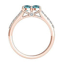 I Love Us™  Two-Stone Ring 3/4 ct tw Diamonds 14K White Gold  "My Best friend is My true love™", Two Stone Ring, JewelMORE.com  - JewelMORE.com