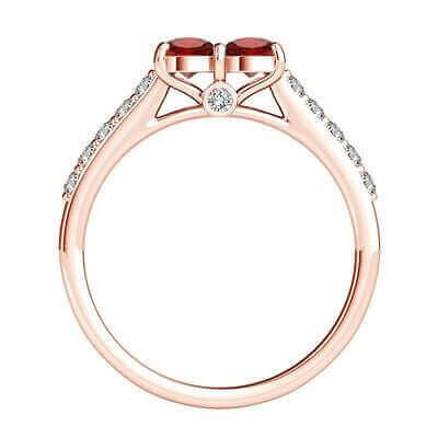 I Love Us™  Two-Stone Ring 3/4 ct tw Diamonds 14K White Gold  "My Best friend is My true love™", Two Stone Ring, JewelMORE.com  - JewelMORE.com