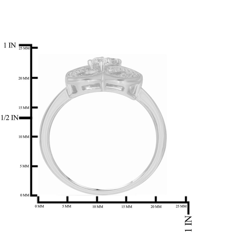 I Love Us™ 3/4ct.tw Two Stone Heart to Heart Bond Together Diamond Ring (G-H / I1-I2) "My Best Friend is My True Love®" - White G-H in 14K Gold, , JewelMORE.com  - JewelMORE.com